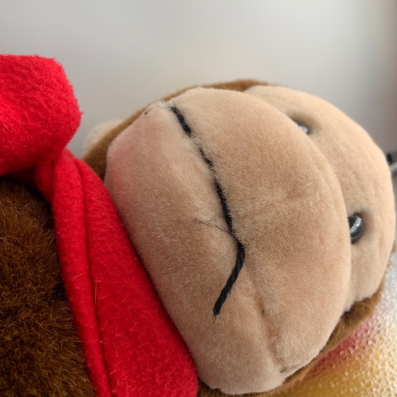 VTG Curious George Winter Hat and Scarf Jumbo 22" Large Plush Stuffed Animal - Picture 8 of 16